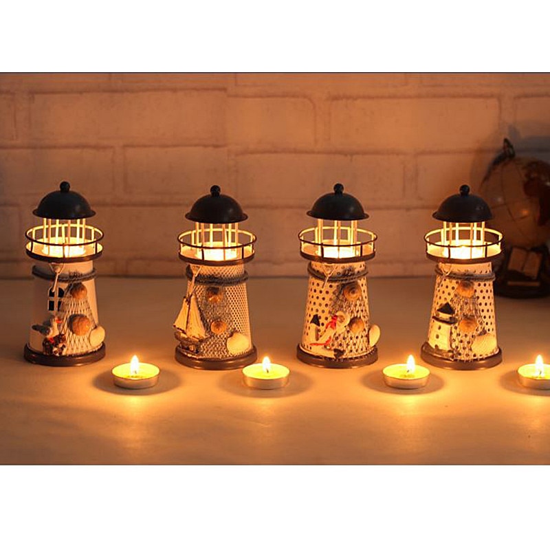 Lighthouse Candle Holder House Decor