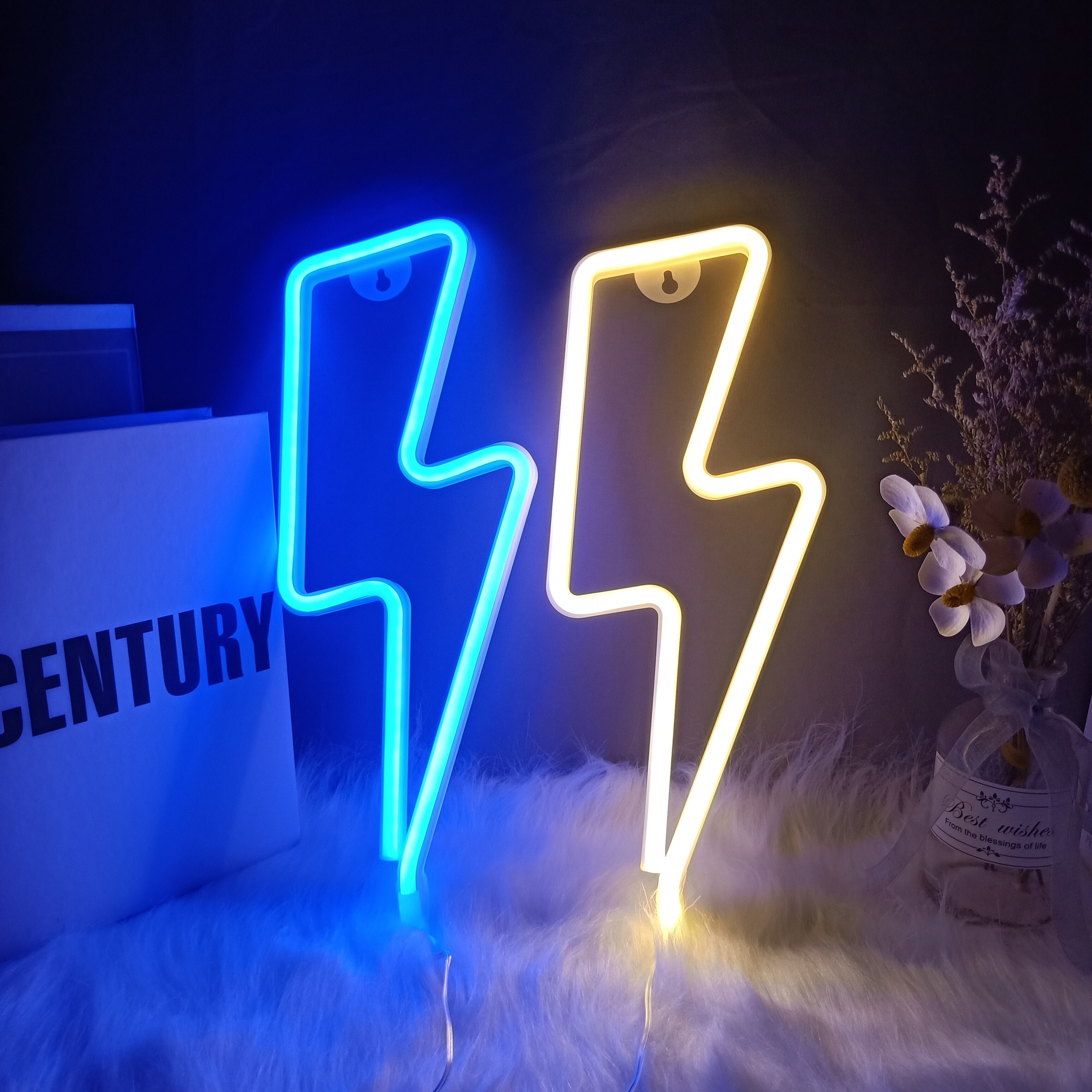 Lightning Bolt Neon Sign Wall Night Light