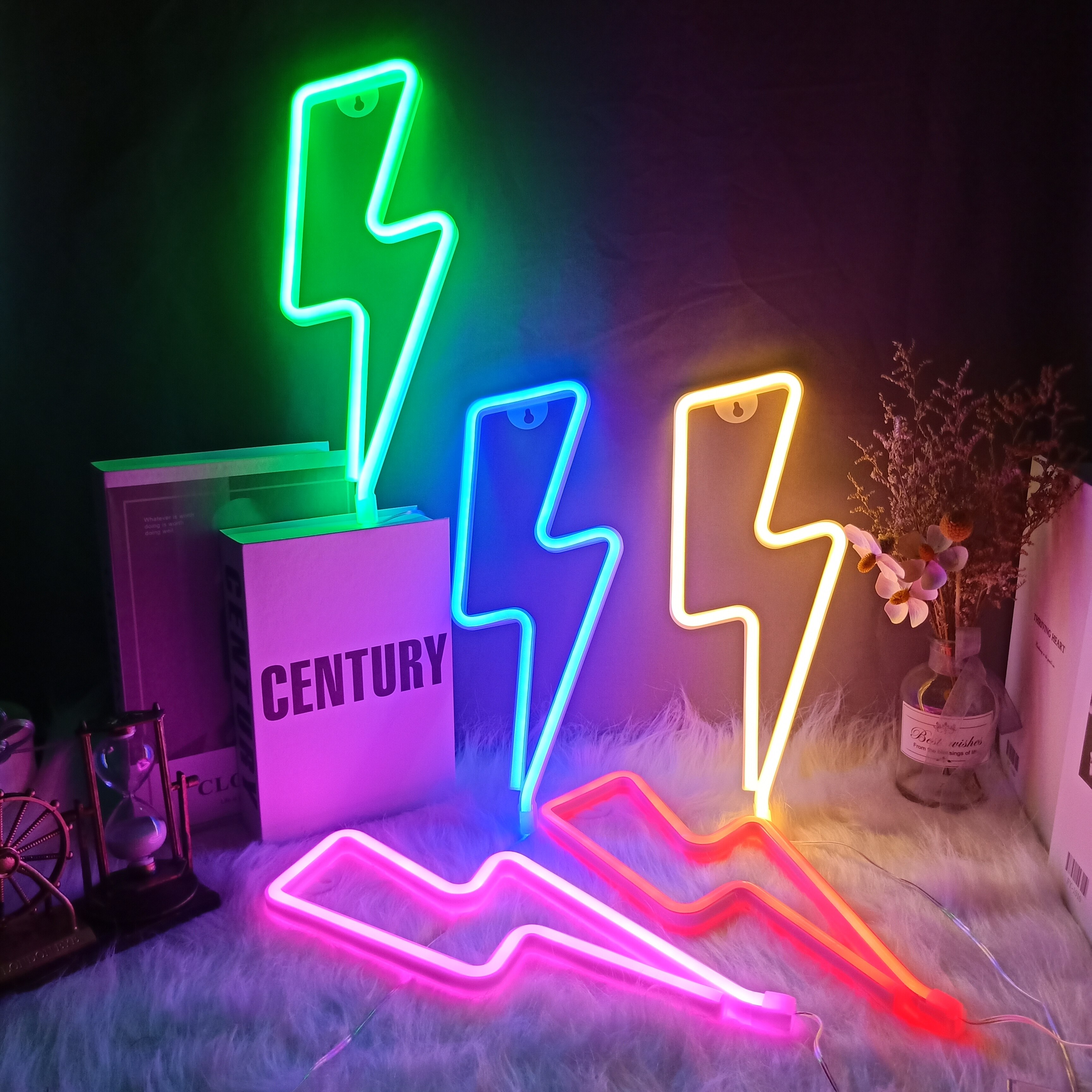 Lightning Bolt Neon Sign Wall Night Light
