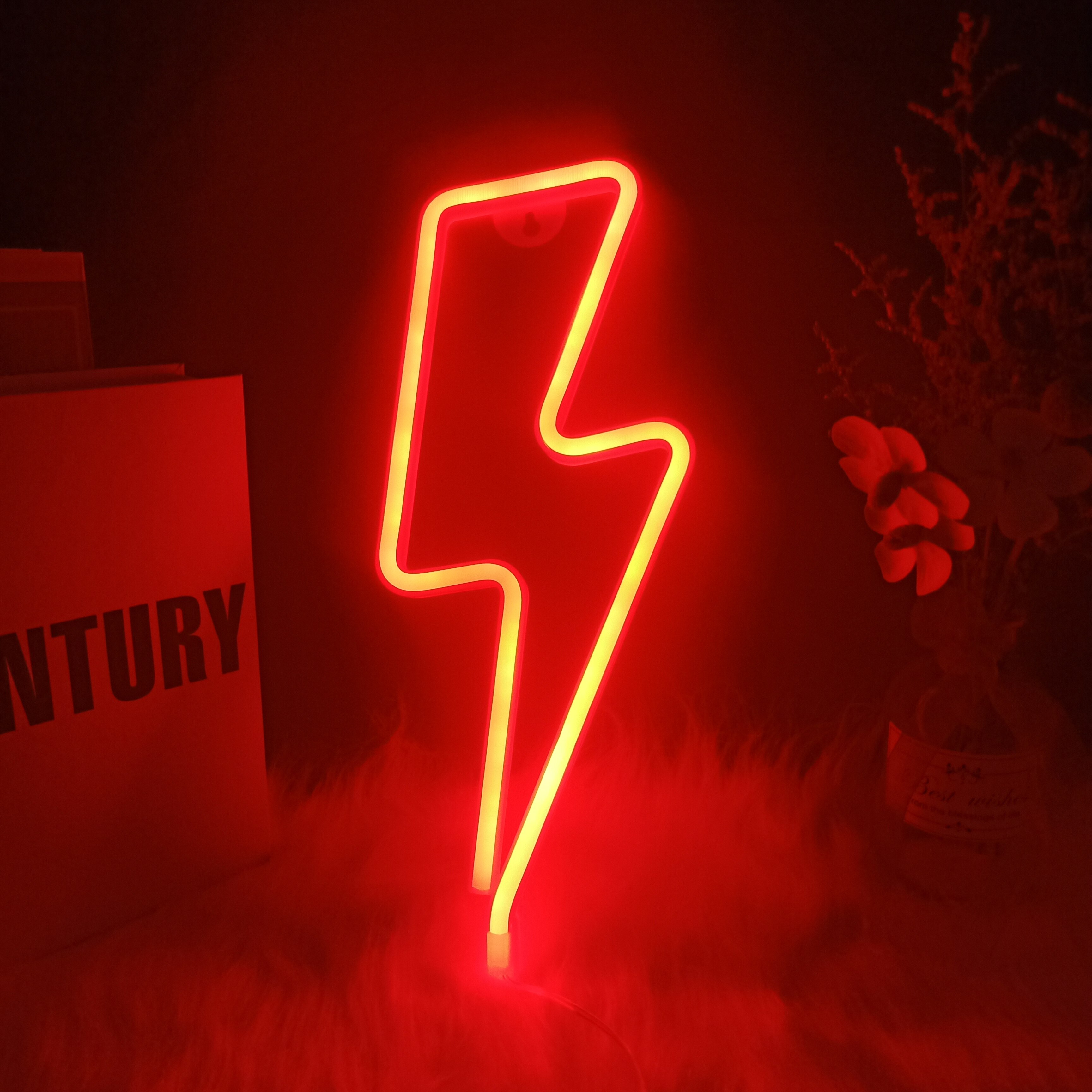 Lightning Bolt Neon Sign Wall Night Light