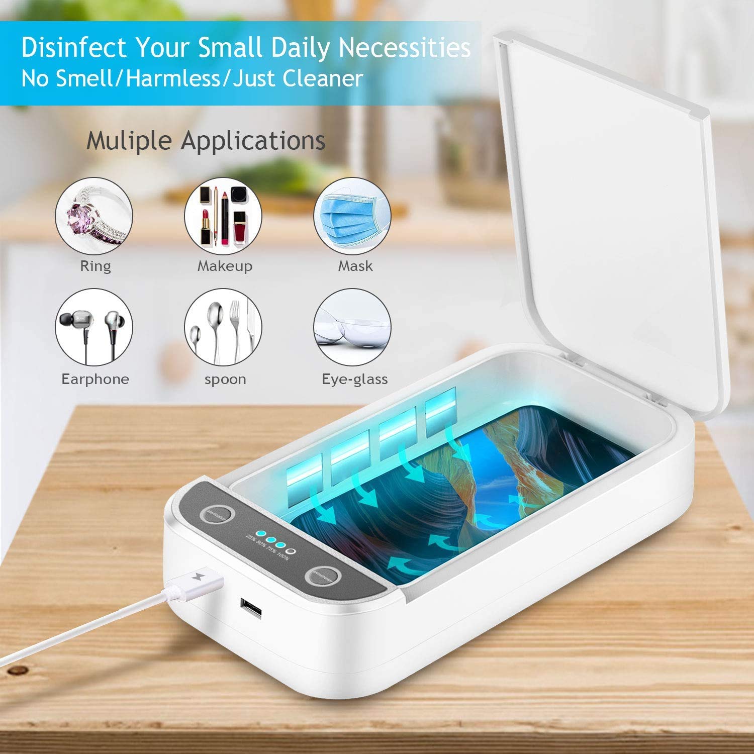 Lightweight and Portable UV Sanitizer Box Lightweight and Portable UV Sanitizer Box