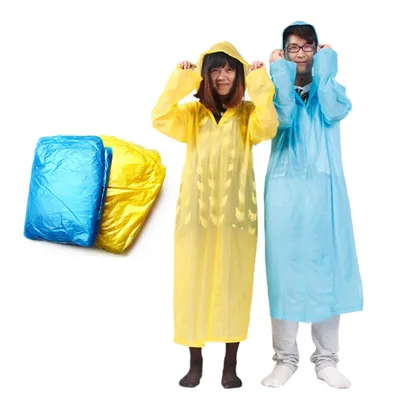 Lightweight Disposable Plastic Raincoat