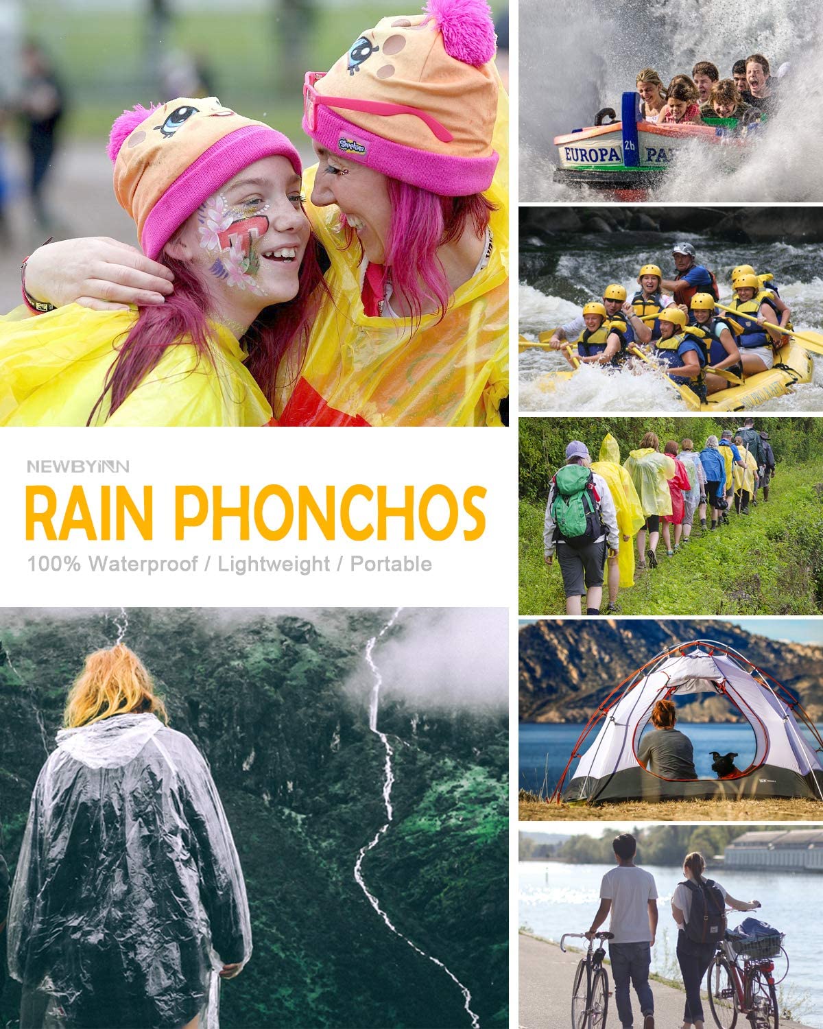 Lightweight Disposable Plastic Raincoat