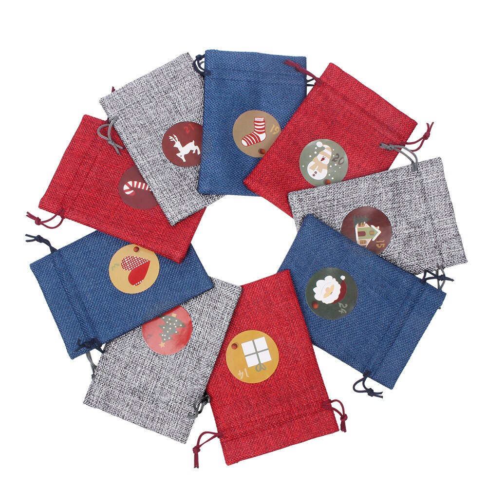 Linen Advent Calendar Bags Set (24pcs) Linen Advent Calendar Bags Set (24pcs)
