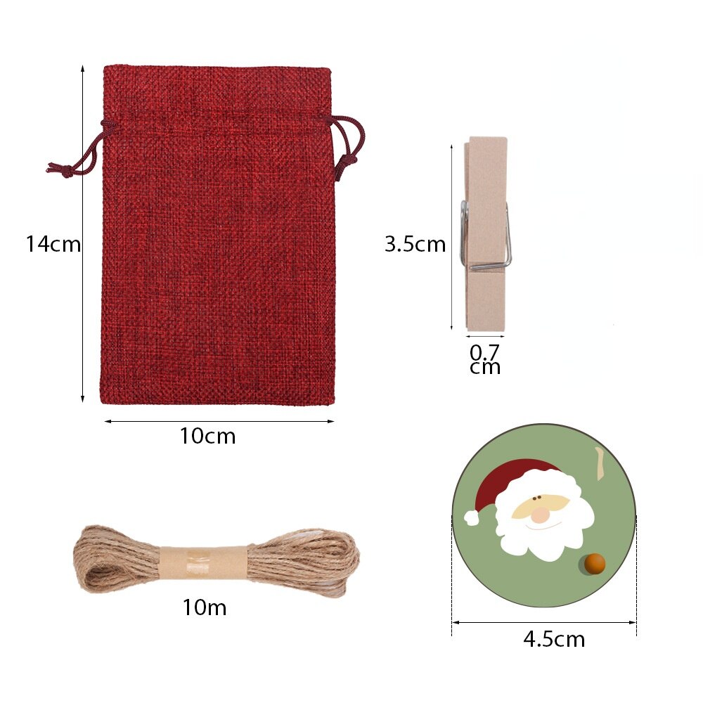 Linen Advent Calendar Bags Set (24pcs) Linen Advent Calendar Bags Set (24pcs)