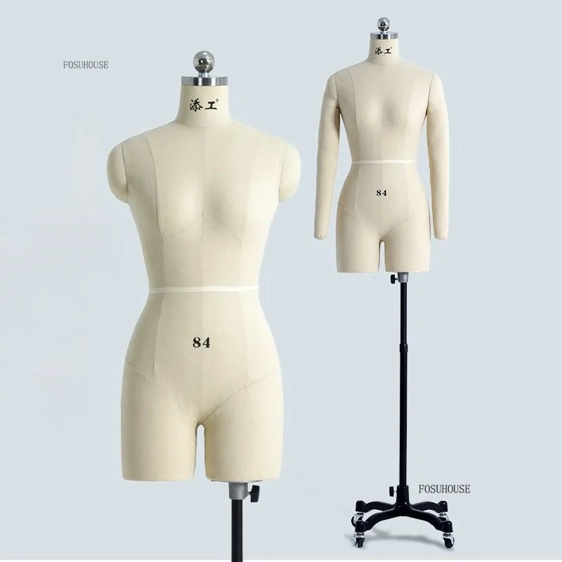 Linen Cover Body Female Mannequins with Legs for Clothing Design Bust Sewing Tailor Mannequin Dress Display Stand Can Linen Cover Body Female Mannequins with Legs for Clothing Design Bust Sewing Tailor Mannequin Dress Display Stand Can