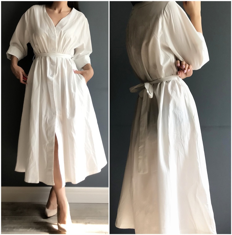 Linen Dress Women's Casual Wear Linen Dress Women's Casual Wear