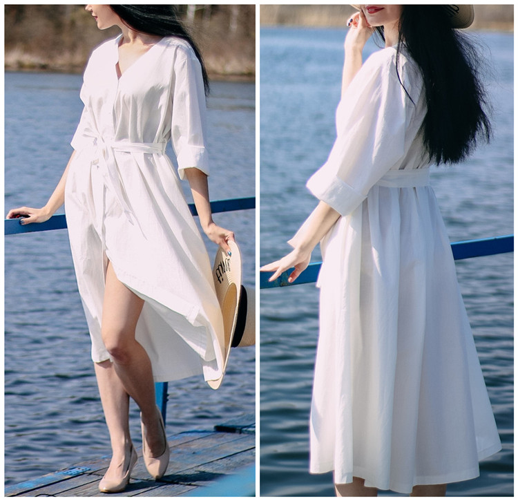 Linen Dress Women's Casual Wear Linen Dress Women's Casual Wear