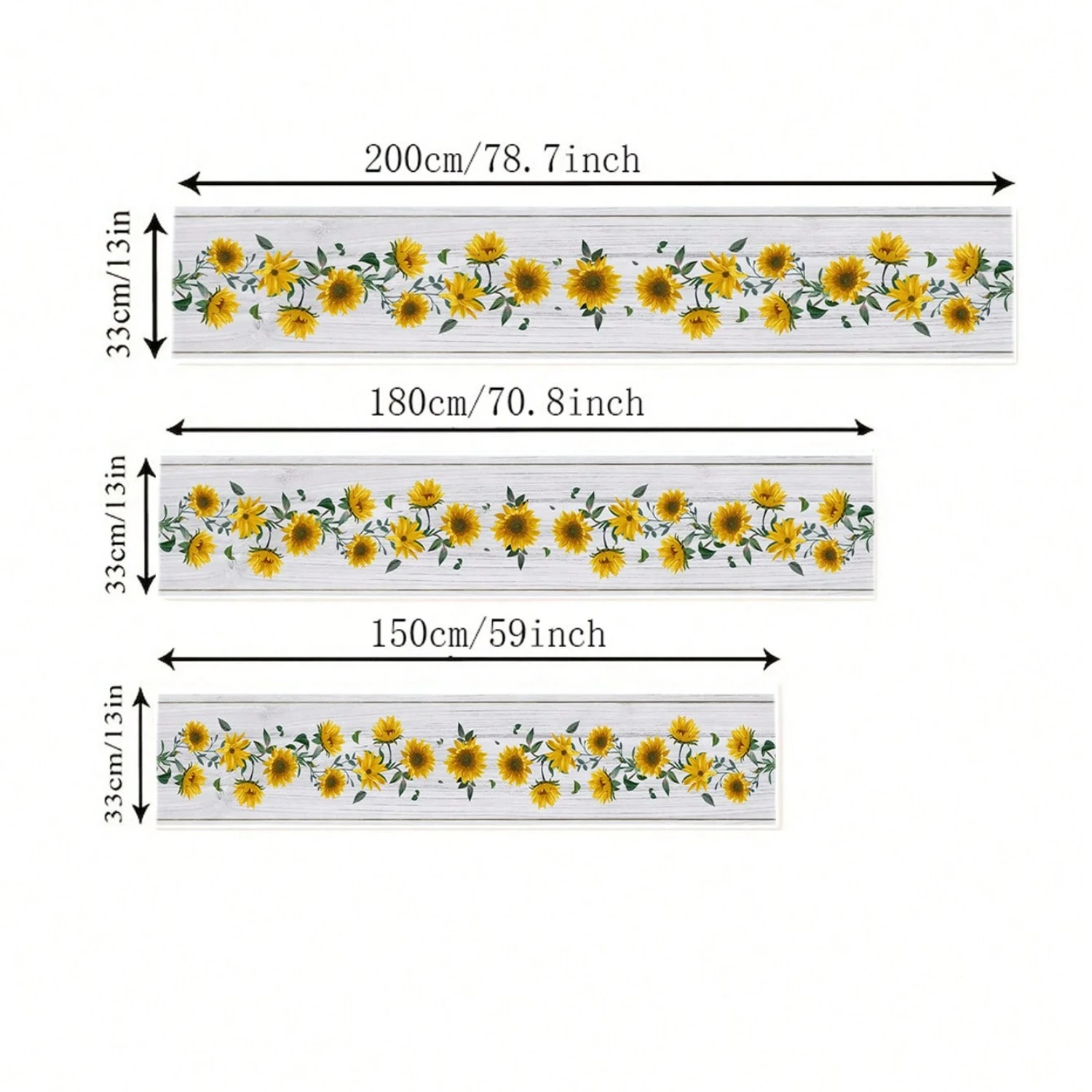 Linen Sunflower Table Runner
