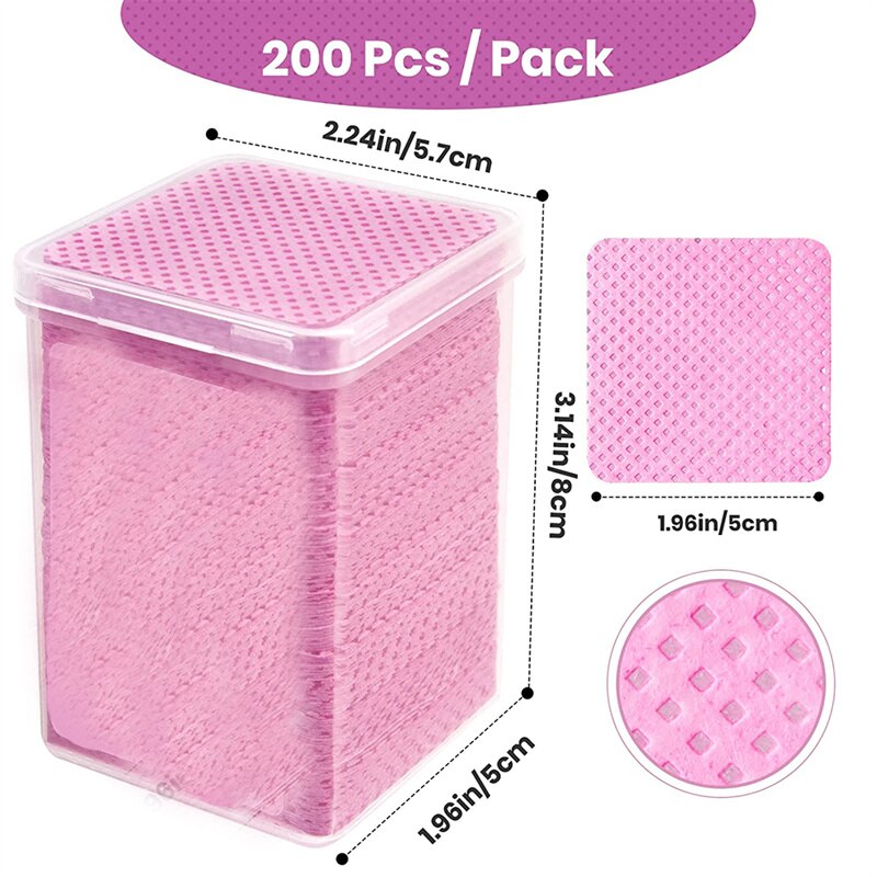 Lint Free Cotton Pads Nail Polish Remover Wipes (200 pcs) Lint Free Cotton Pads Nail Polish Remover Wipes (200 pcs)