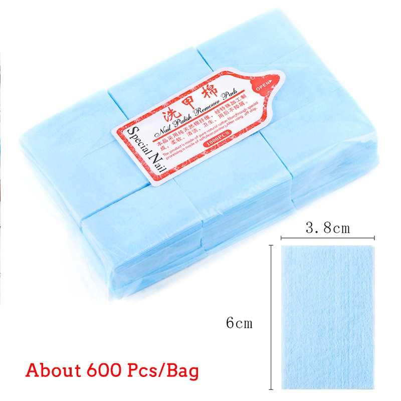 Lint Free Nail Polish Remover Pads (600 pcs)
