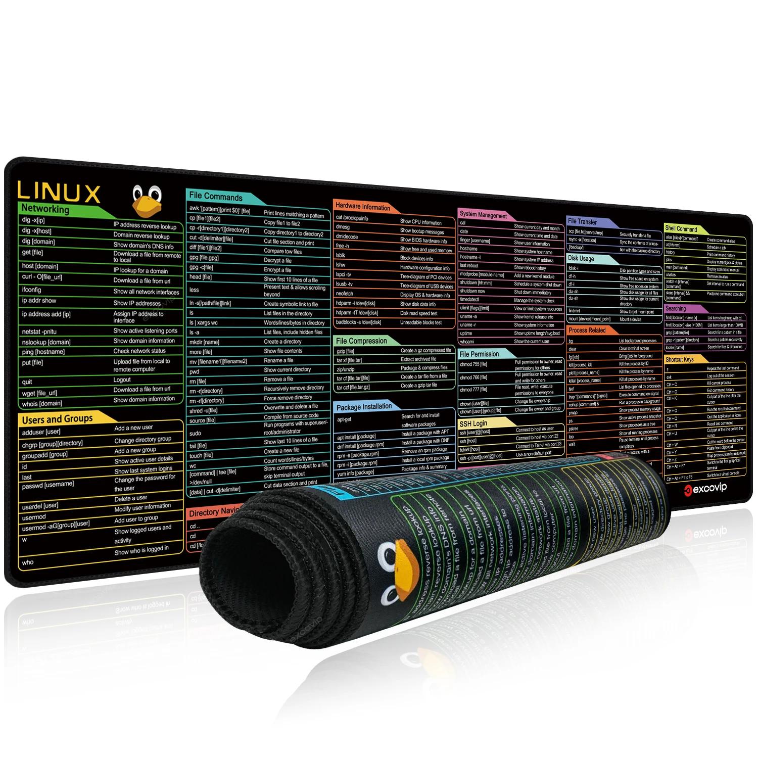 Linux Commands Line Mouse Pad Large Mousepad Shortcuts for Red Hat Ubuntu OpenSUSE Arch Debian Unix Programmer Desk Mat Linux Commands Line Mouse Pad Large Mousepad Shortcuts for Red Hat Ubuntu OpenSUSE Arch Debian Unix Programmer Desk Mat