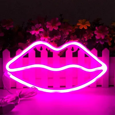 Lips Neon Light LED Wall Decoration