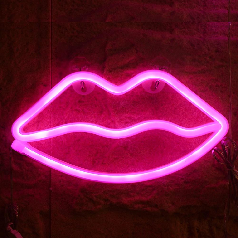 Lips Neon Light LED Wall Decoration