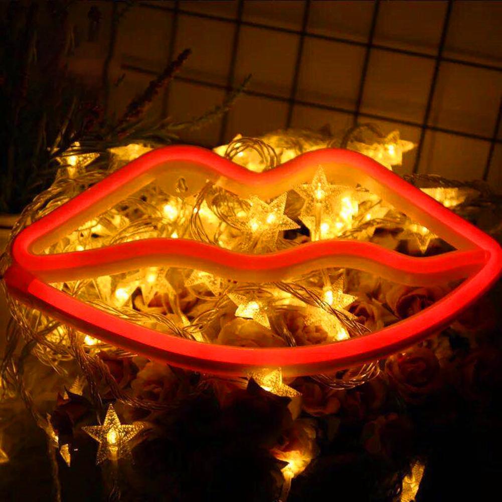Lips Neon Light LED Wall Decoration