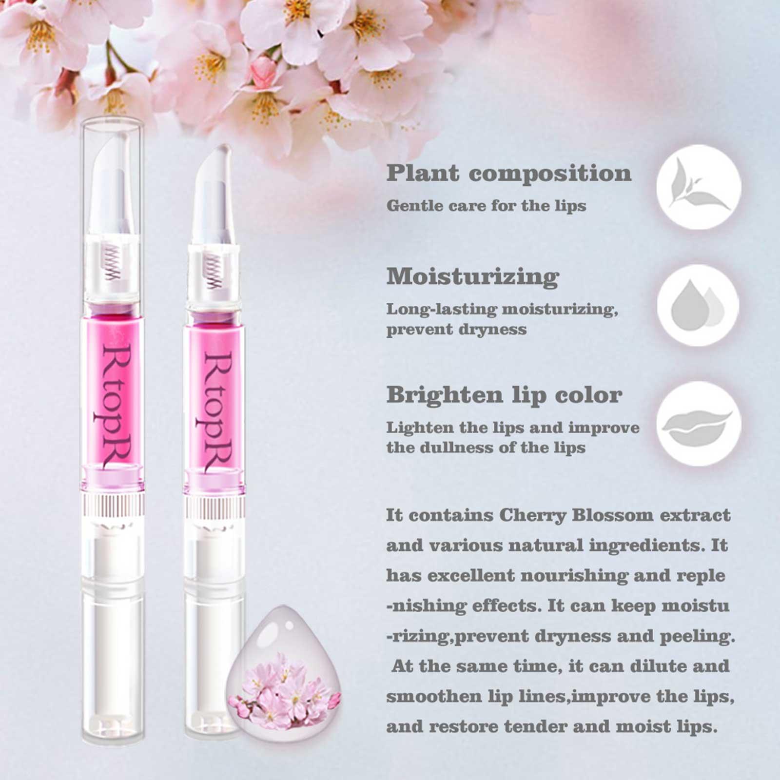 Lips Serum Lip Balm Plumper Serum Reduces Fine Lines Brighten Lipgloss Anti Drying For Women Pink Lips Instant