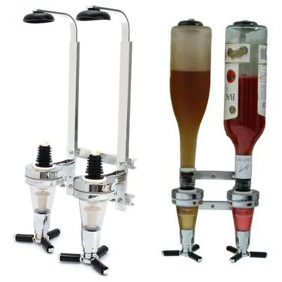 Liquor Bottle Dispenser 2-Bottle Holder Liquor Bottle Dispenser 2-Bottle Holder