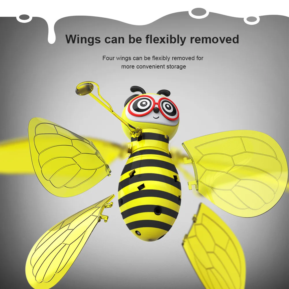 Little Bee Flying Vehicle Aircraft Gesture Sensing Vehicle Flying Helicopter Lights Children's Toys Birthday Gift