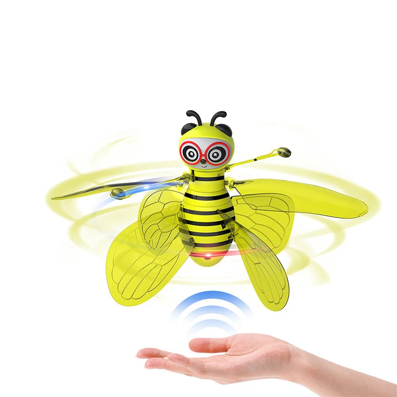 Little Bee Flying Vehicle Aircraft Gesture Sensing Vehicle Flying Helicopter Lights Children's Toys Birthday Gift
