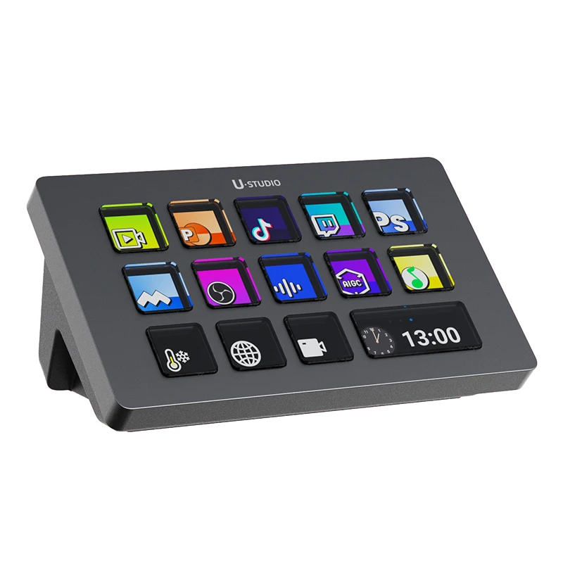 Live Streaming Controller 13 LCD Keys for Gaming Office Work Vlog Content Creation Photo Video Editing Live Streaming Controller 13 LCD Keys for Gaming Office Work Vlog Content Creation Photo Video Editing