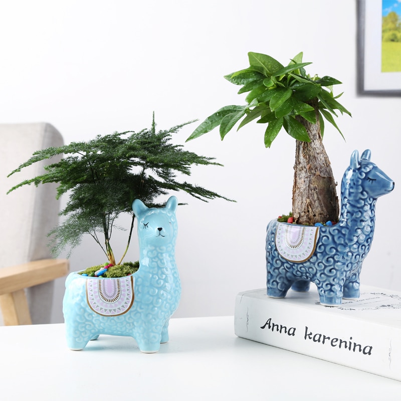 Llama Plant Pot Ceramic Planter
