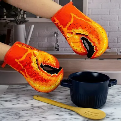 Lobster Claw Oven Mitts Long Cotton Baking Insulation Gloves Microwave Heat Resistant Non-Slip Home Kitchen Gloves Lobster Claw Oven Mitts Long Cotton Baking Insulation Gloves Microwave Heat Resistant Non-Slip Home Kitchen Gloves