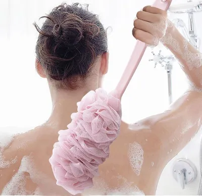 Long Bath Sponge with Handle
