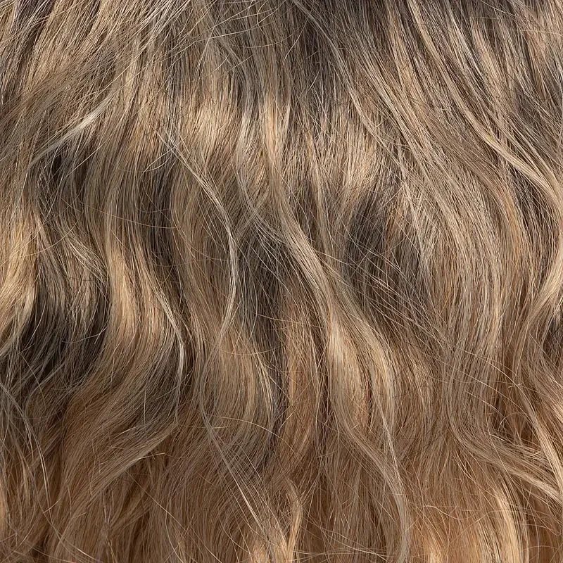 Long Blonde Curly Wave Wigs Natural Brown Wig Fashion Ombre Heat Resistance Synthetic Curly Wig Fancy Dress Party Wig