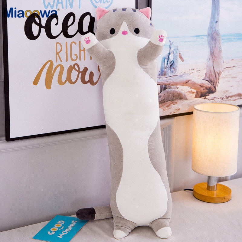 Long Cat Pillow Decorative Plush