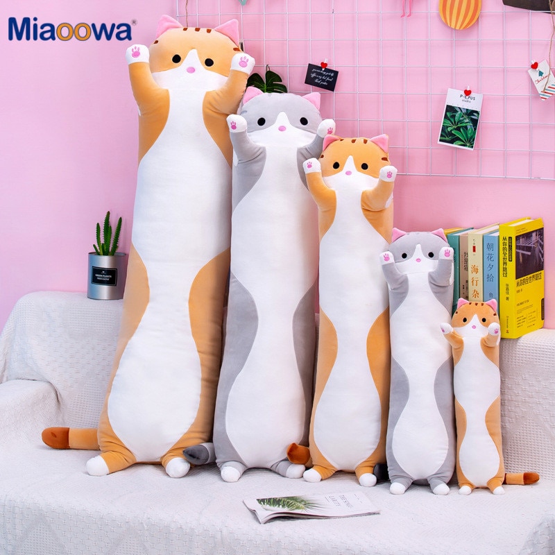 Long Cat Pillow Decorative Plush