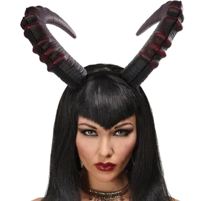 Long Gothic Devil Horn Headband