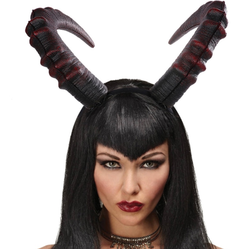 Long Gothic Devil Horn Headband Long Gothic Devil Horn Headband