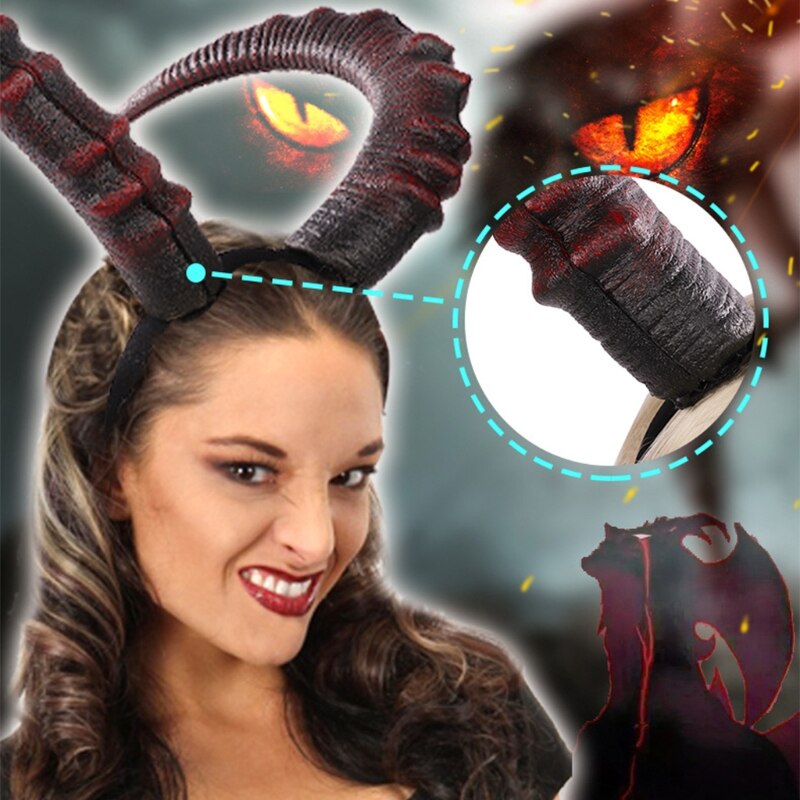 Long Gothic Devil Horn Headband