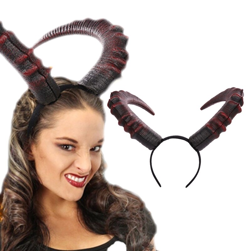 Long Gothic Devil Horn Headband