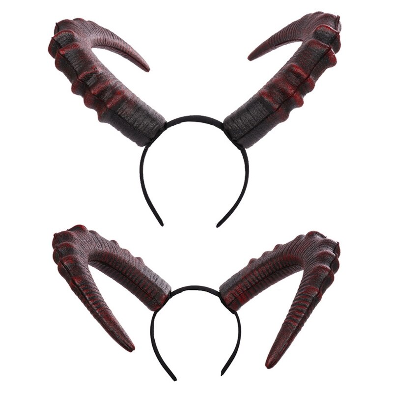 Long Gothic Devil Horn Headband
