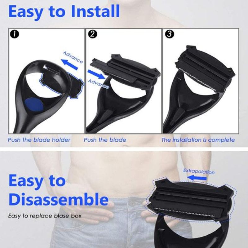 Long Handle Back Shaver for Men