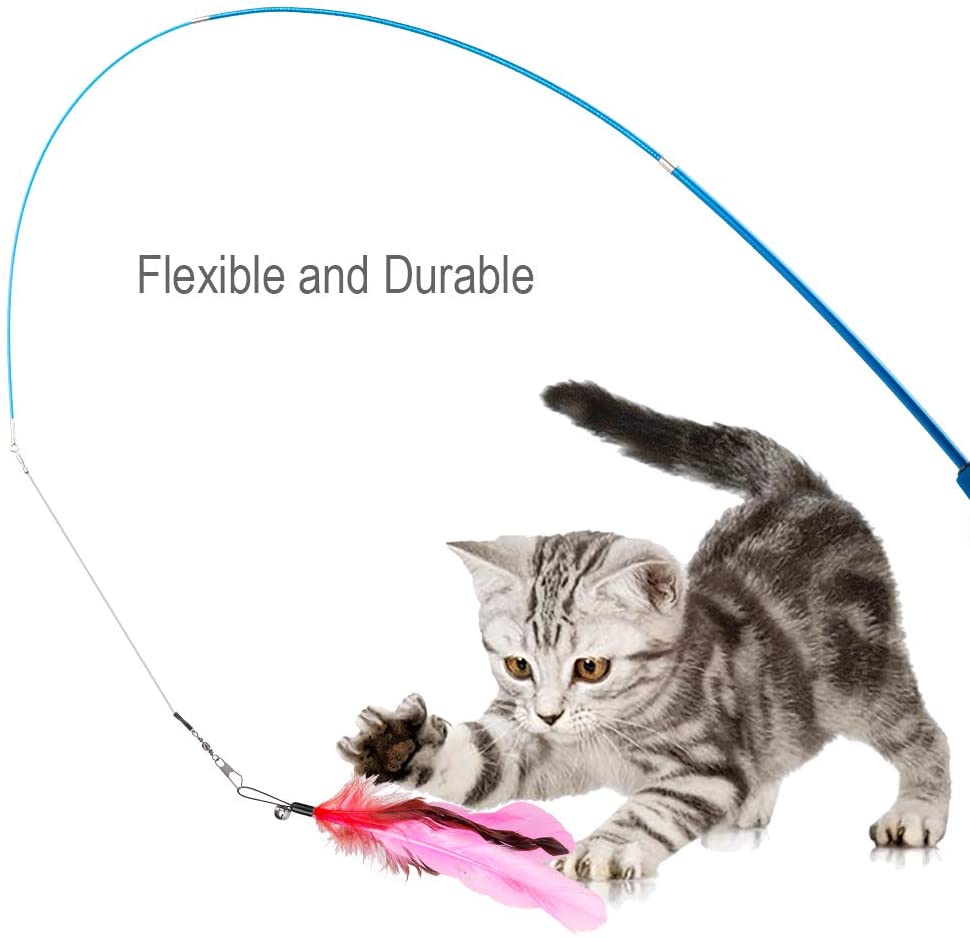 Long Handle Feather Cat Tickler (11 pcs)