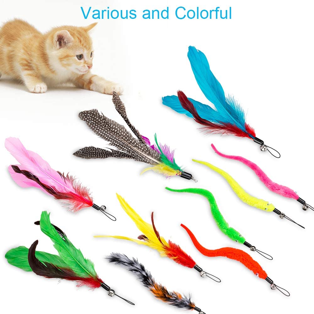Long Handle Feather Cat Tickler (11 pcs)