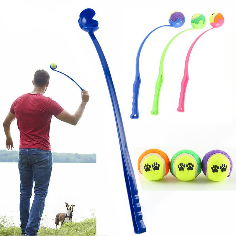Long Handle Manual Pet Ball Thrower with Ball Long Handle Manual Pet Ball Thrower with Ball