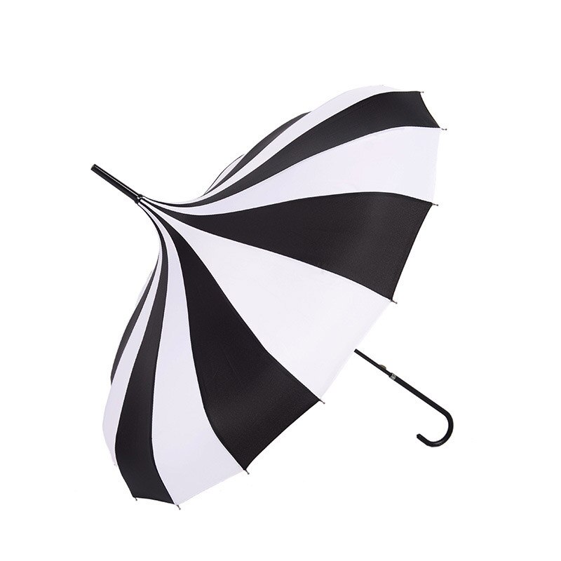 Long Handle Striped Pagoda Umbrella Long Handle Striped Pagoda Umbrella
