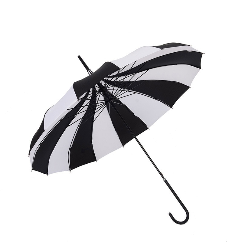 Long Handle Striped Pagoda Umbrella Long Handle Striped Pagoda Umbrella