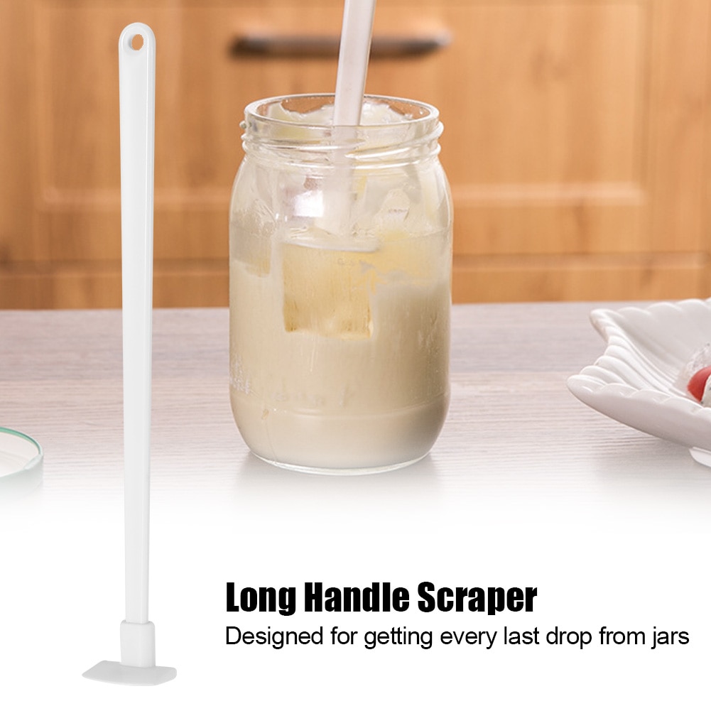 Long Handled Silicone Jar Scraper
