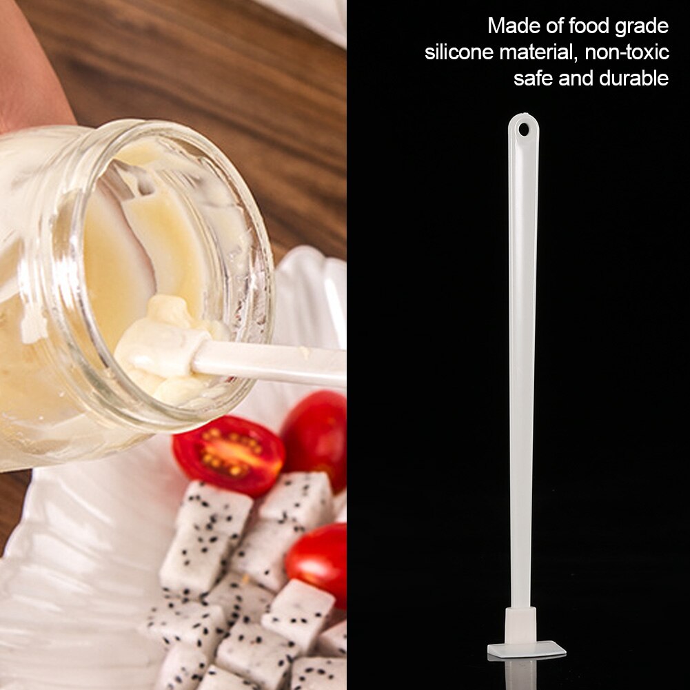 Long Handled Silicone Jar Scraper