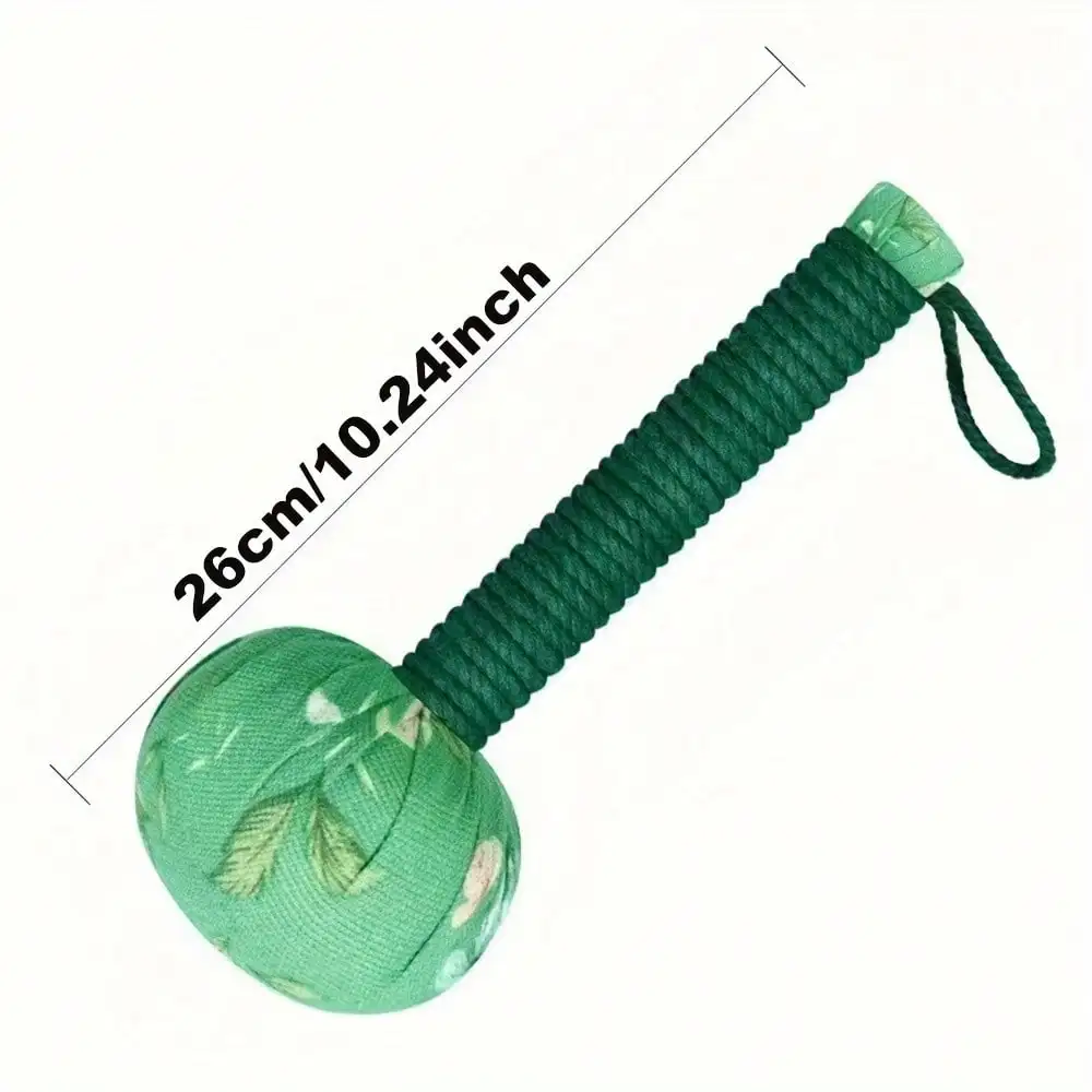 Long-Handled Wormwood Massage Hammer for Lymphatic Drainage – Manual Full Body and Back Relief, Stress Reduction, Nylon