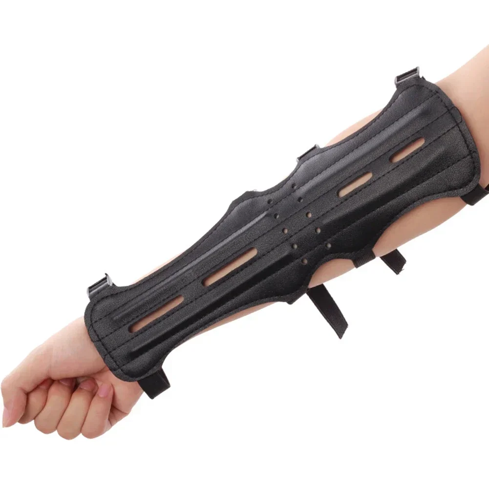 Long Leather Armguard Bow And Arrow Equipment Archery Supplies Lengthened Arm Guard With Holes Leather 30x13cm