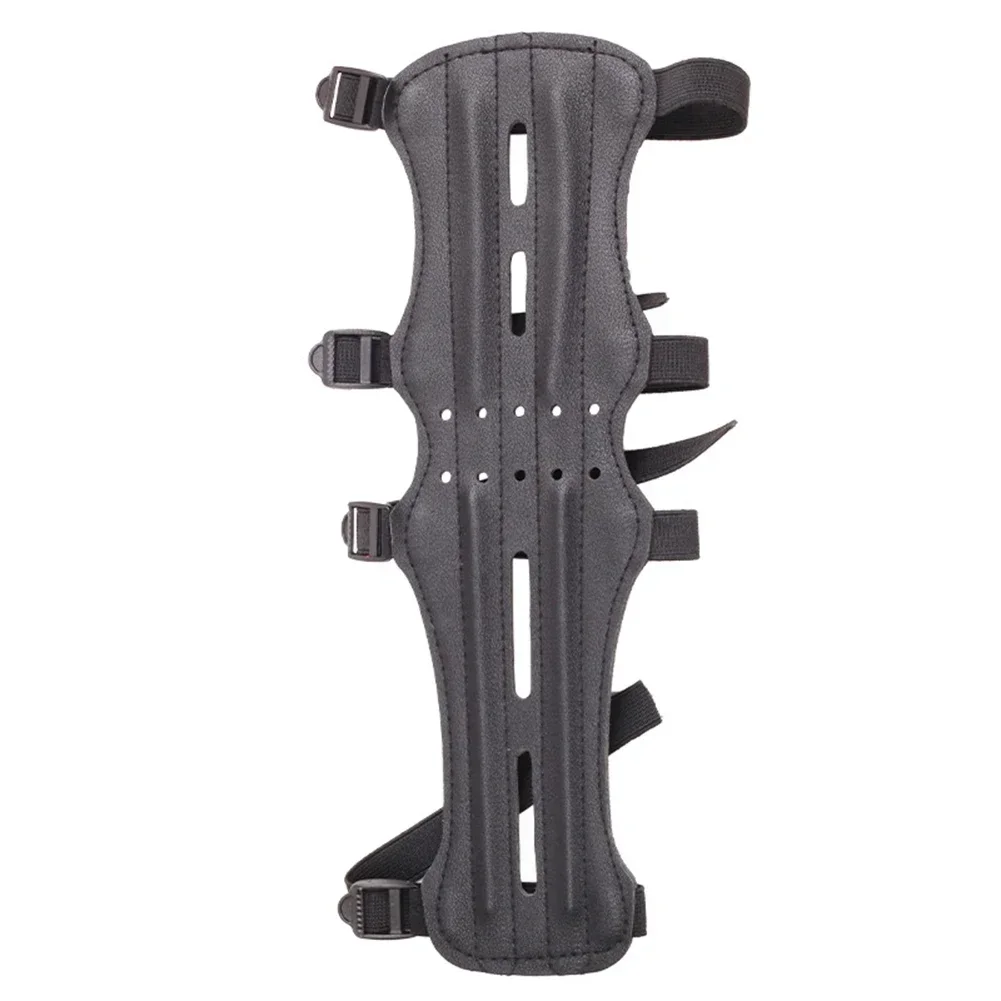 Long Leather Armguard Bow And Arrow Equipment Archery Supplies Lengthened Arm Guard With Holes Leather 30x13cm