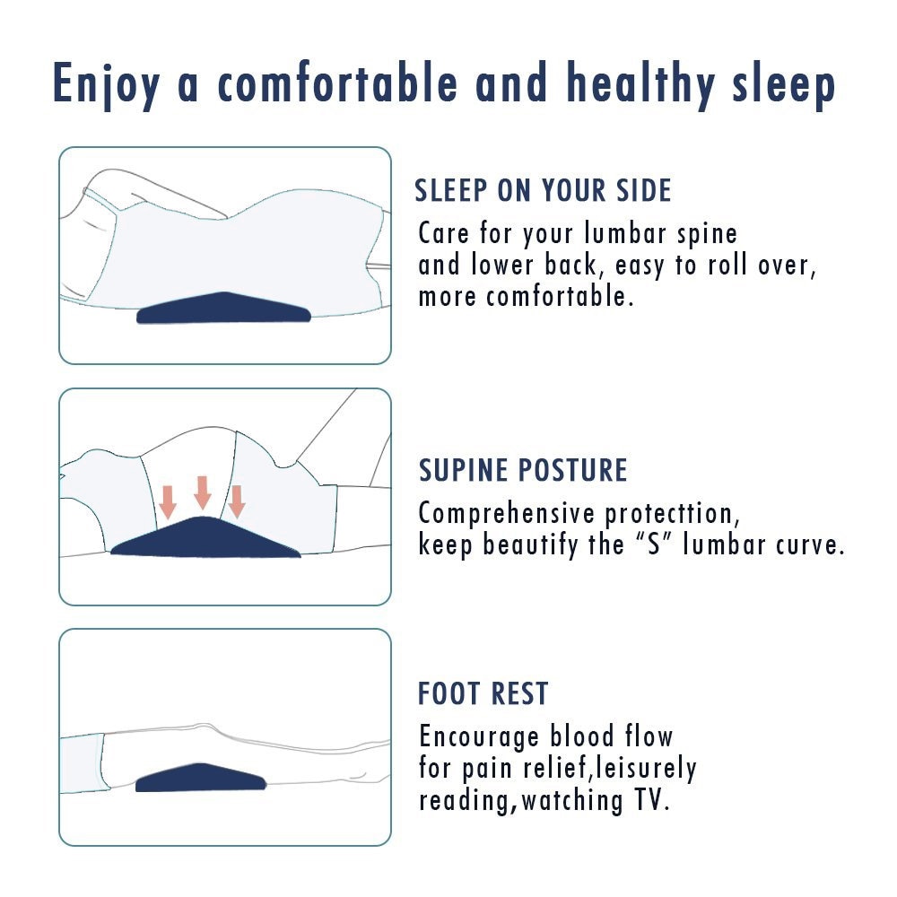 Long Lumbar Pillow Memory Foam