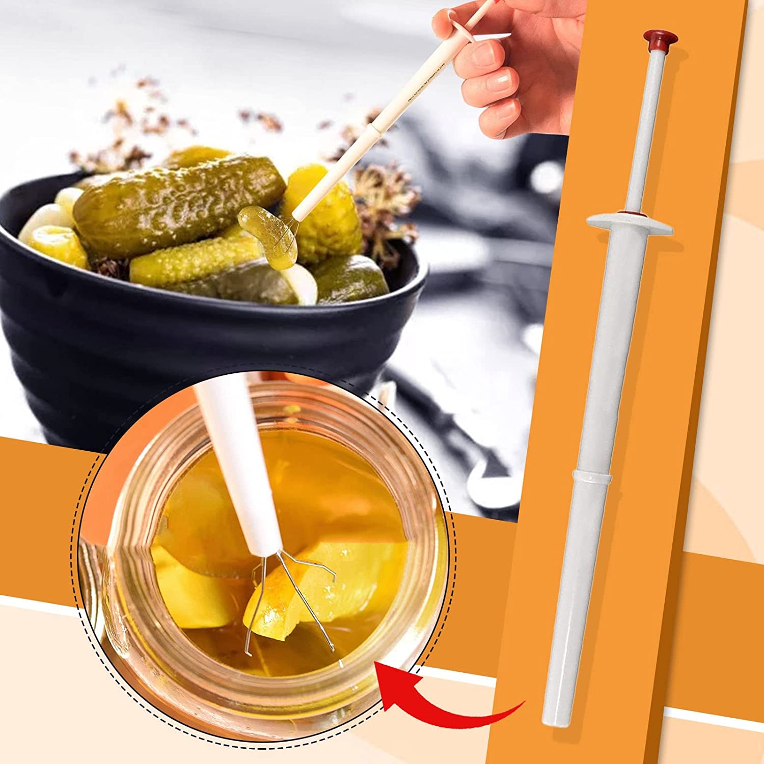 Long Spring Loaded Pickle Pincher
