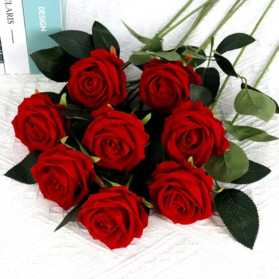 Long Stem Artificial Roses (5 Pcs)
