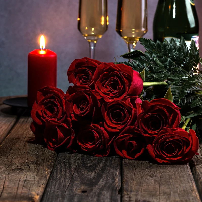 Long Stem Artificial Roses (5 Pcs)